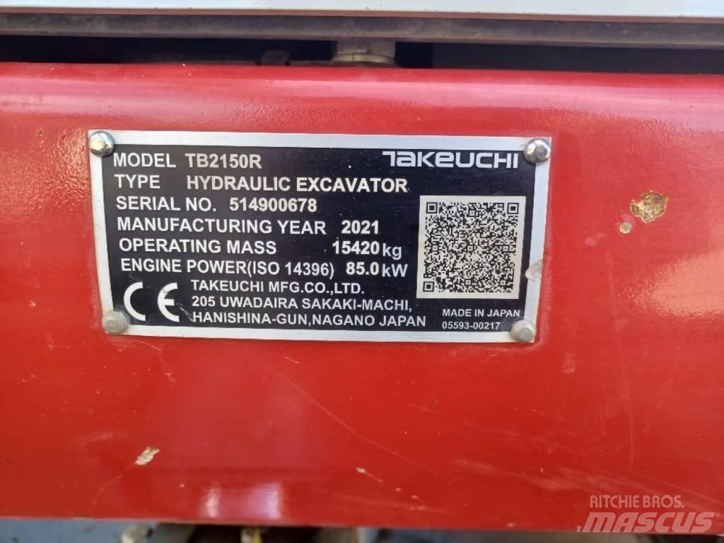 Takeuchi TB 2150 R Εκσκαφείς με ερπύστριες