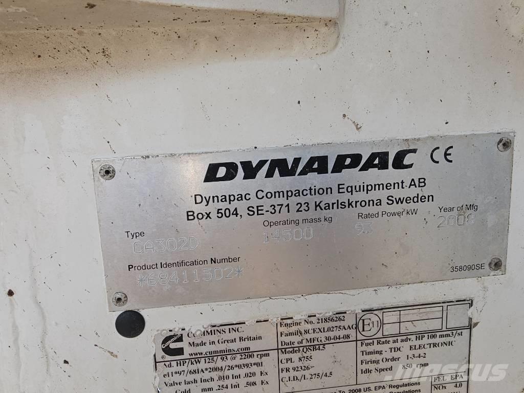 Dynapac CA 302 D Οδοστρωτήρες μονού κυλίνδρου