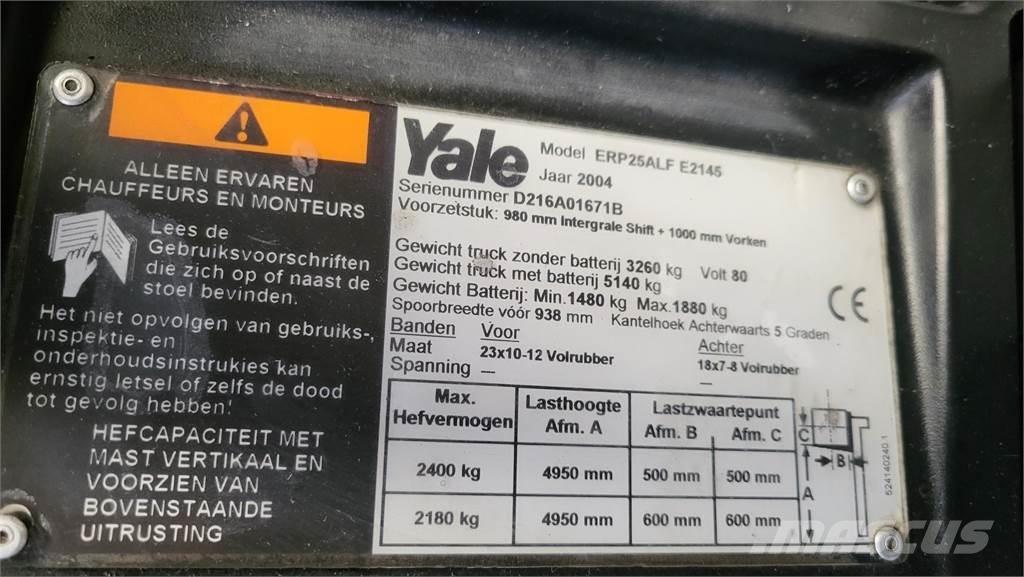 Yale ERP25ALF Ηλεκτρικά περονοφόρα ανυψωτικά κλαρκ
