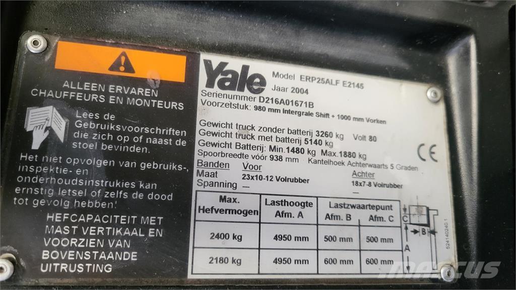 Yale ERP25ALF Ηλεκτρικά περονοφόρα ανυψωτικά κλαρκ