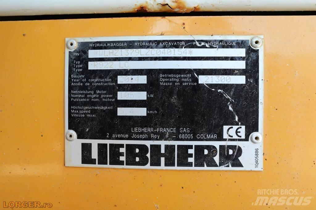 Liebherr R 922 LC Εκσκαφείς με ερπύστριες