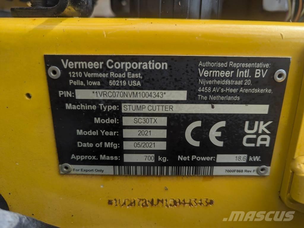Vermeer SC30TX Θραυστήρες κορμών