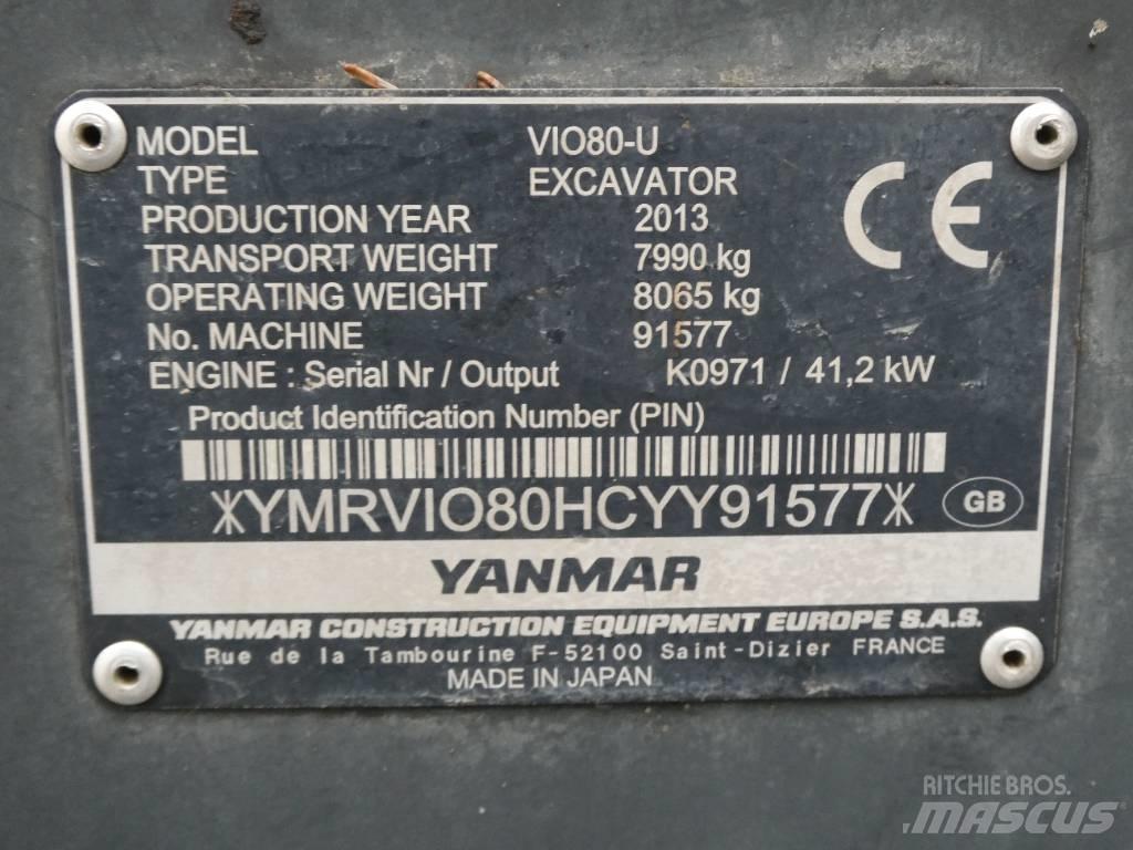 Yanmar Vio 80 U Μίνι εκσκαφείς 7t - 12t