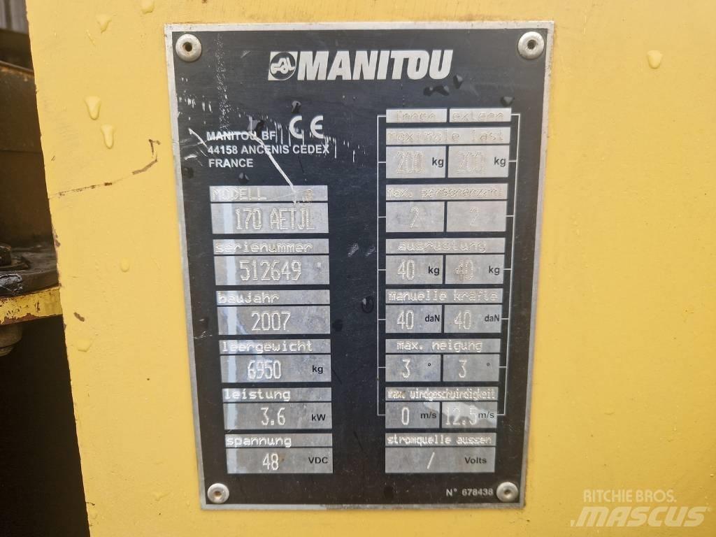 Manitou 170AETJL Ανυψωτήρες με αρθρωτό βραχίονα