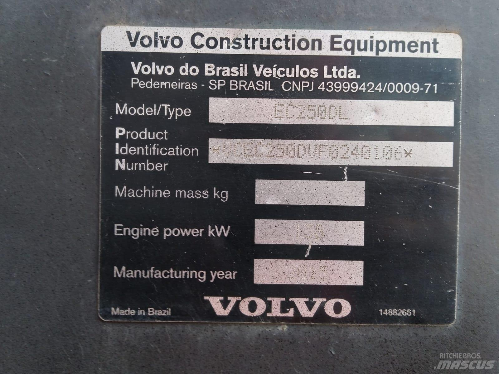 Volvo EC 250 D L Εκσκαφείς με ερπύστριες