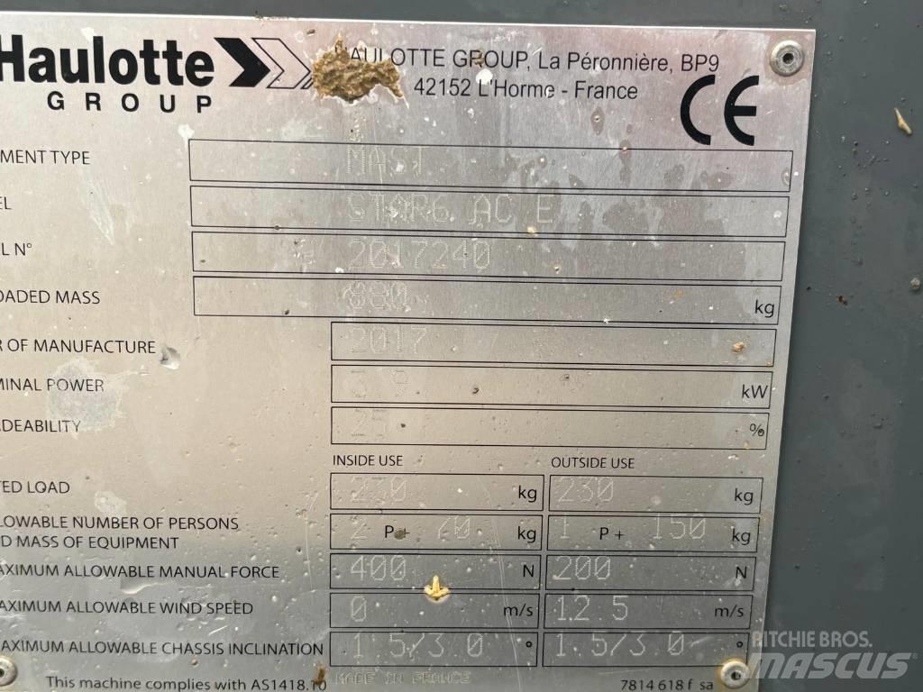 Haulotte Star 6 Ανυψωτήρες με κατακόρυφους πυλώνες