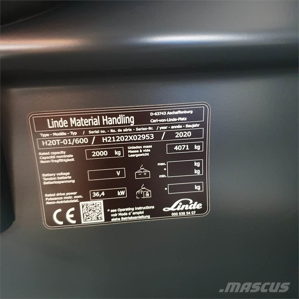 Linde H20T/600 Περονοφόρα ανυψωτικά κλαρκ με φυσικό αέριο LPG