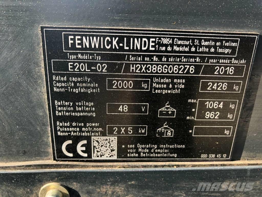 Linde E 20 L-02 Ηλεκτρικά περονοφόρα ανυψωτικά κλαρκ