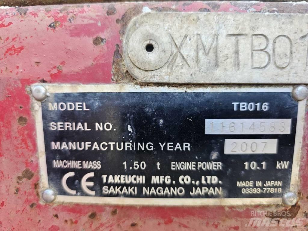 Takeuchi TB 016 Εκσκαφάκι (διαβολάκι) < 7t
