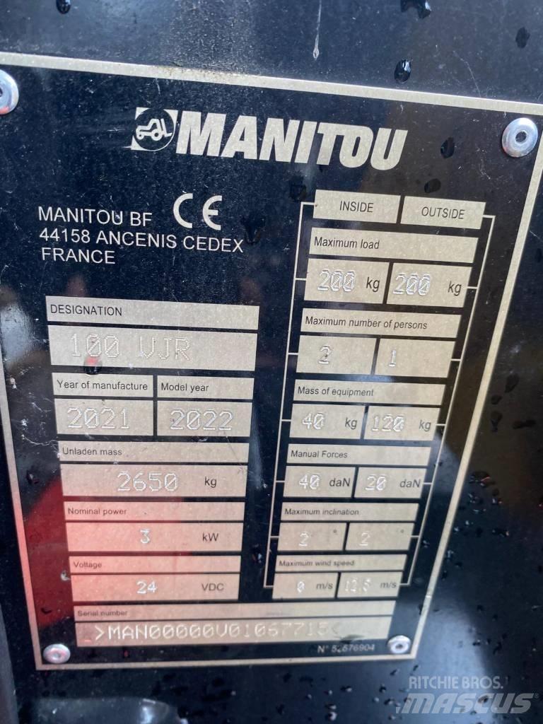 Manitou 100 VJR Ανυψωτήρες με κατακόρυφους πυλώνες