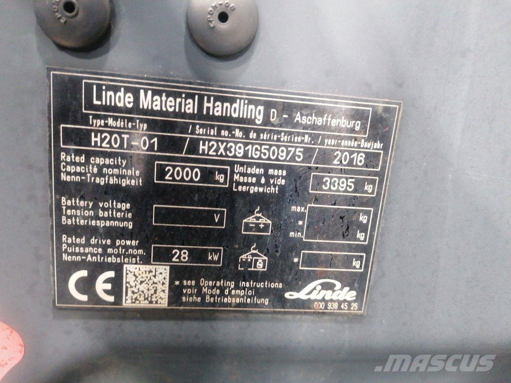 Linde H20T-01 Περονοφόρα ανυψωτικά κλαρκ με φυσικό αέριο LPG