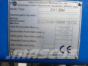 Hitachi ZX 130 W Εκσκαφείς με τροχούς - λάστιχα