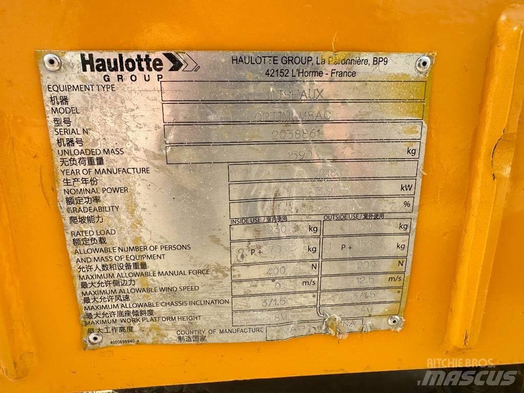Haulotte OPTIMUM 8 Ανυψωτήρες ψαλιδωτής άρθρωσης