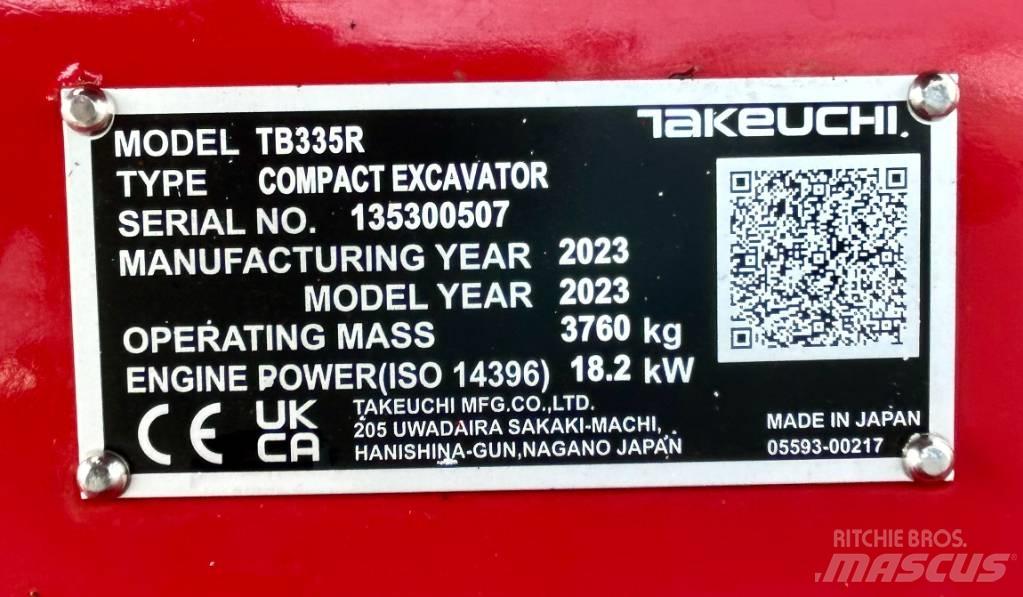Takeuchi TB 335R V3 Εκσκαφάκι (διαβολάκι) < 7t