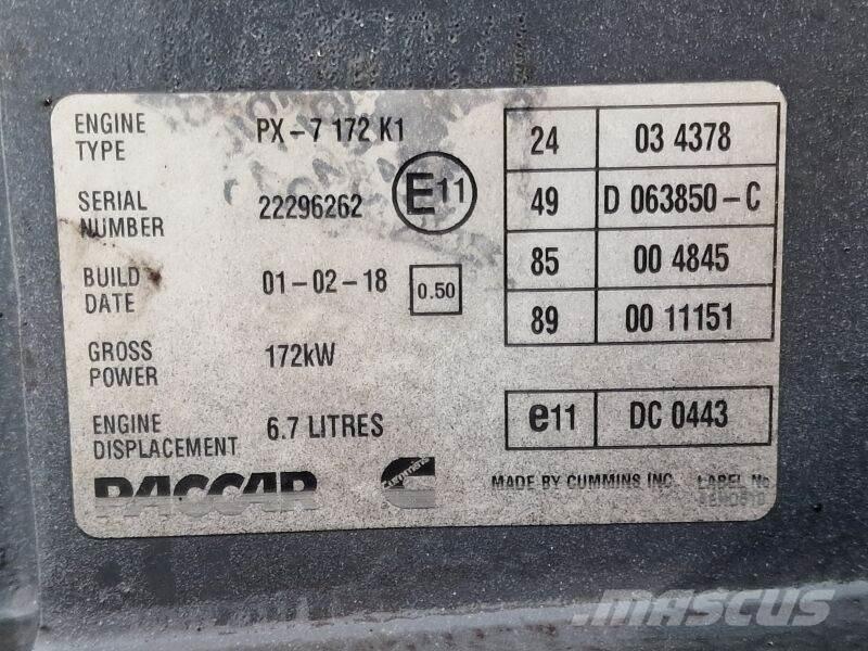 DAF PX-7 172 K1 Κινητήρες
