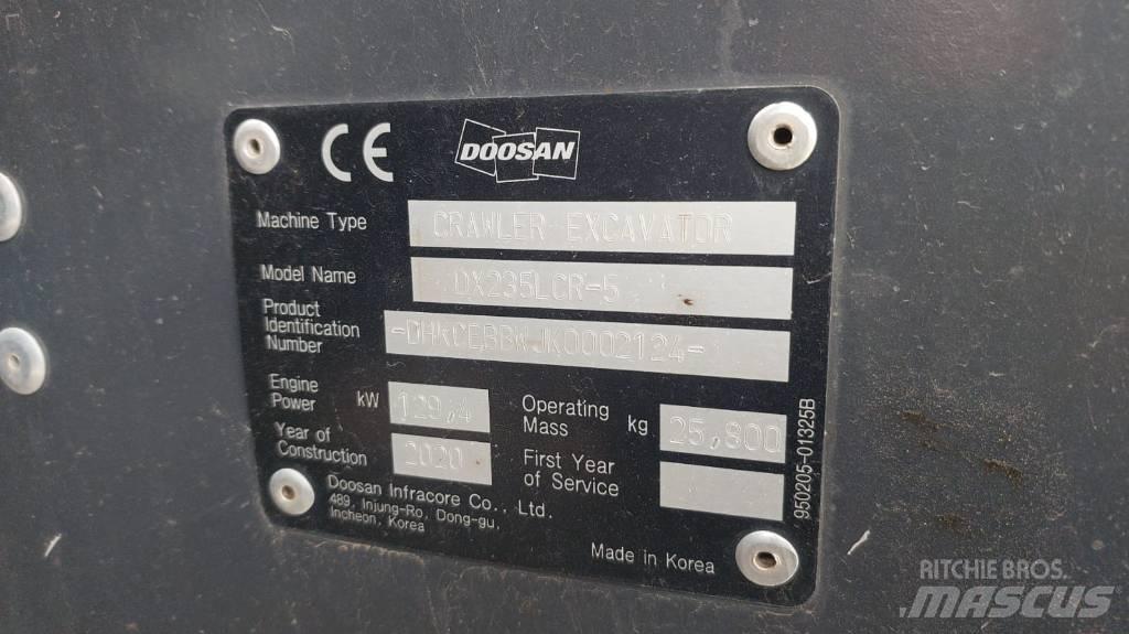 Doosan DX235LCR-5 Εκσκαφείς με ερπύστριες