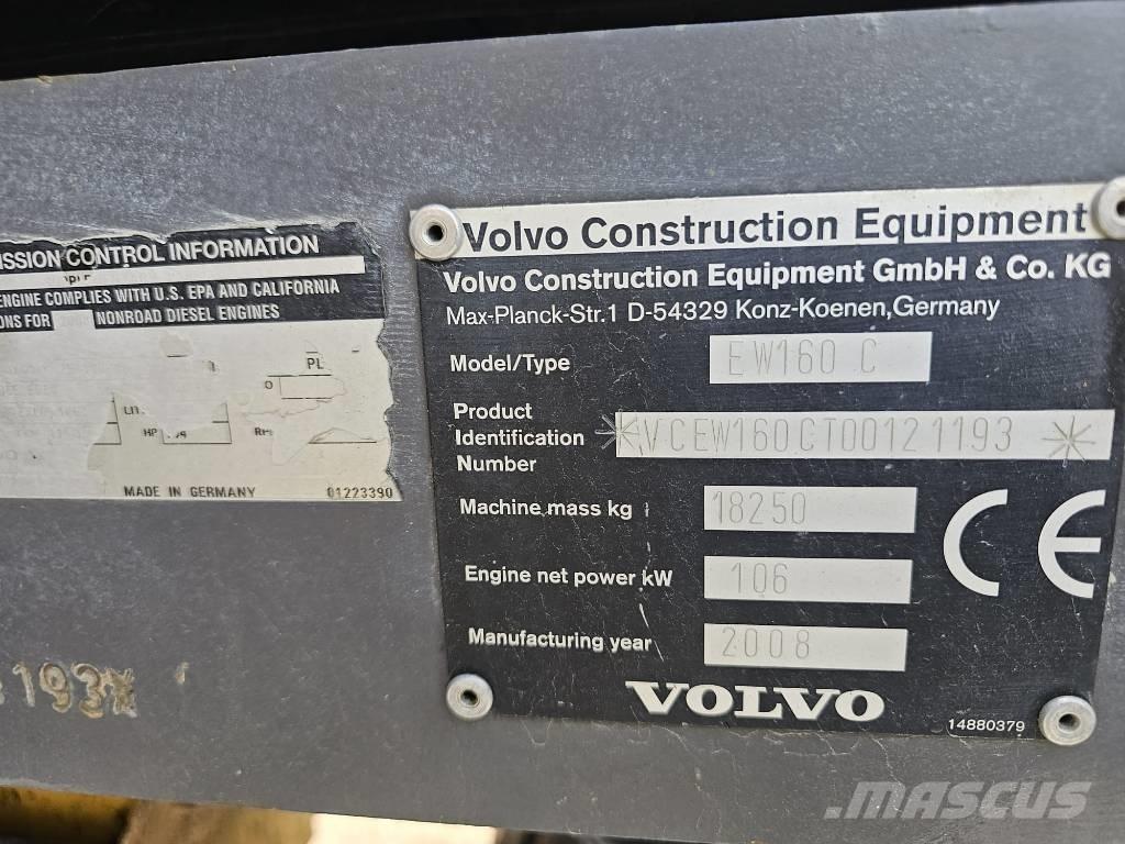 Volvo EW 160 C Εκσκαφείς με τροχούς - λάστιχα
