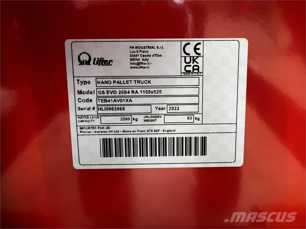 Pramac GS EVO 25 Χειροκίνητο ανυψωτικό αμαξίδιο