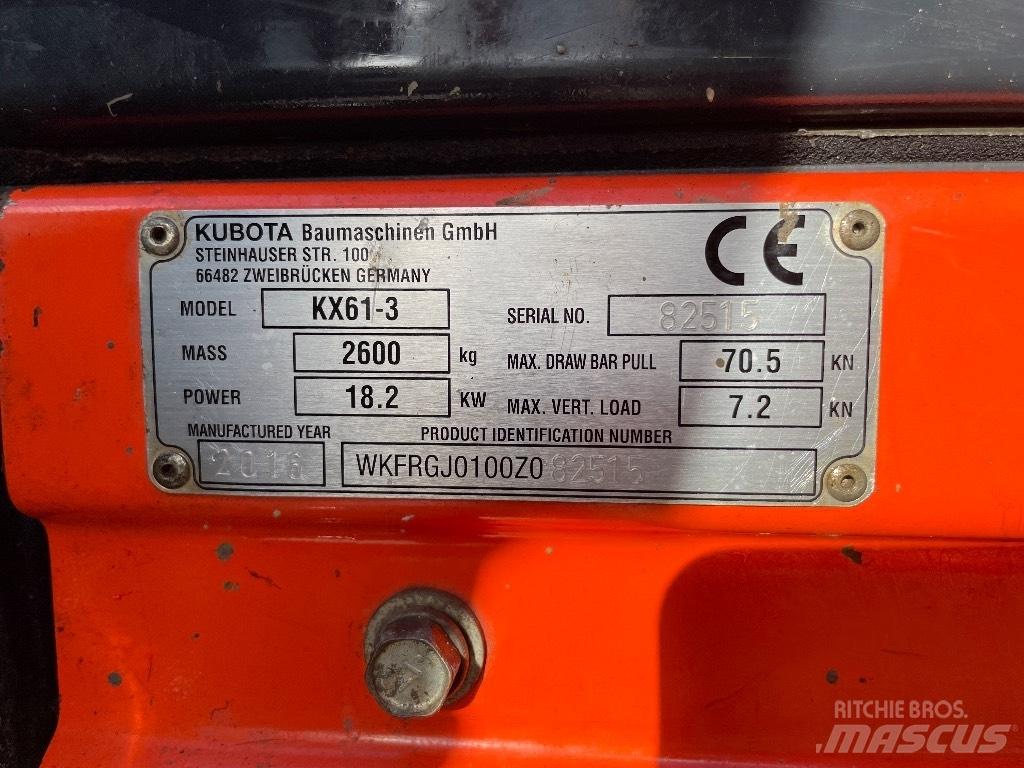 Kubota KX 61-3 Εκσκαφάκι (διαβολάκι) < 7t