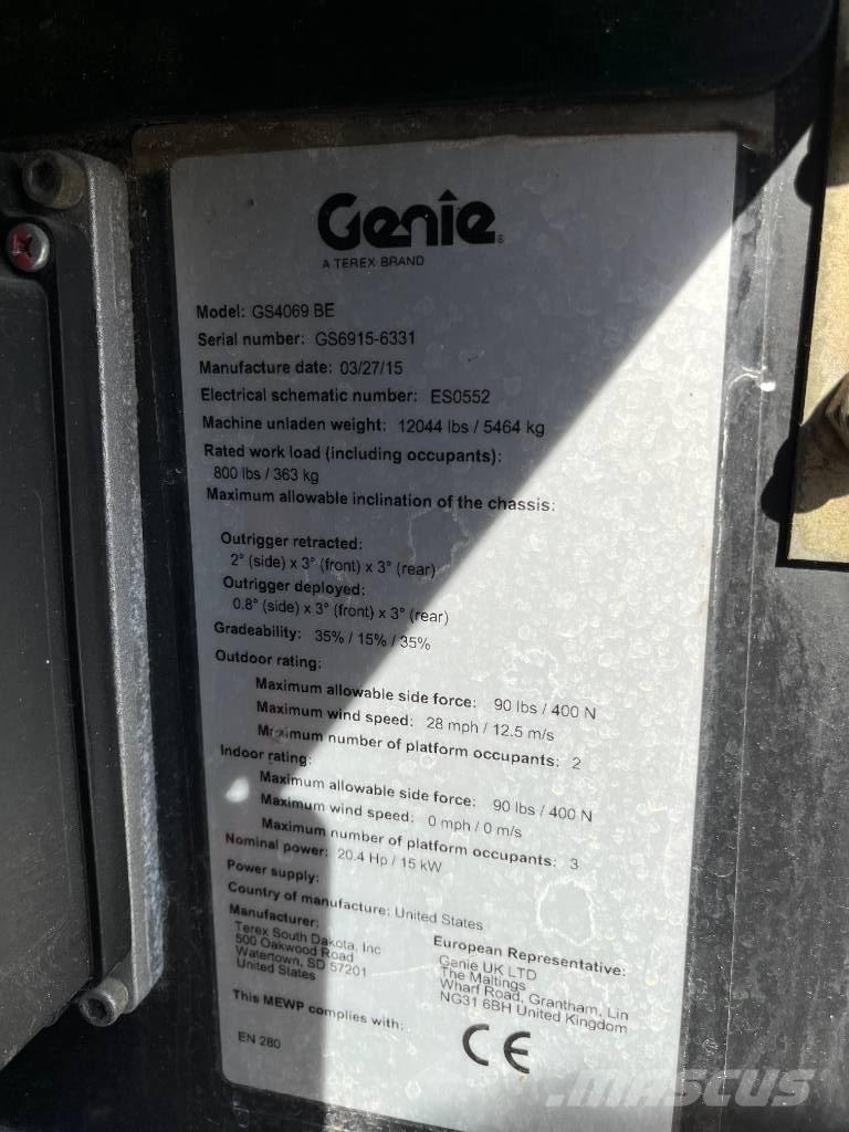 Genie GS 4069 BE Ανυψωτήρες ψαλιδωτής άρθρωσης