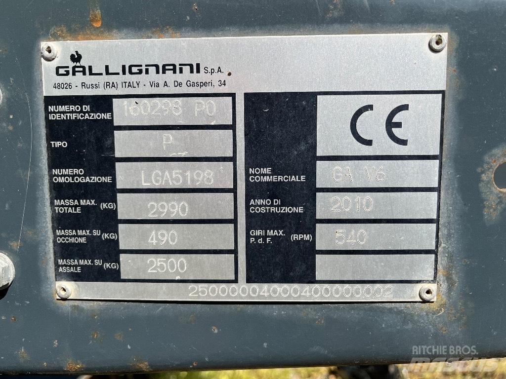 Gallignani GA V6 Πρέσες κυλινδρικών δεμάτων