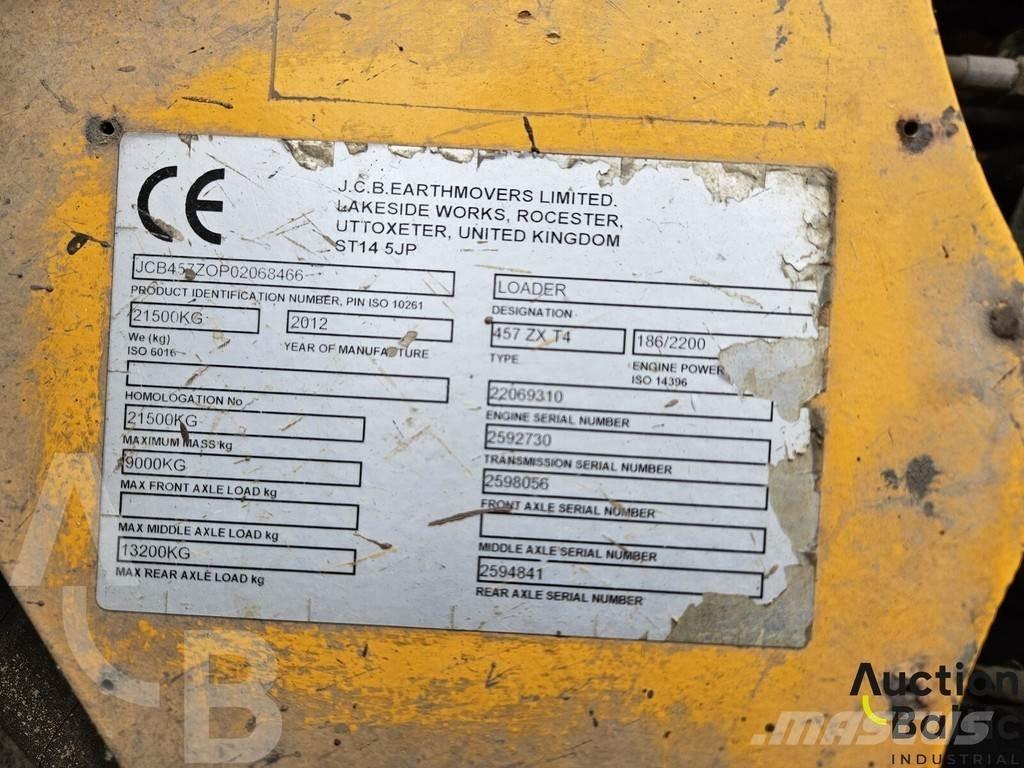 JCB 457 ZX Φορτωτές με λάστιχα (Τροχοφόροι)