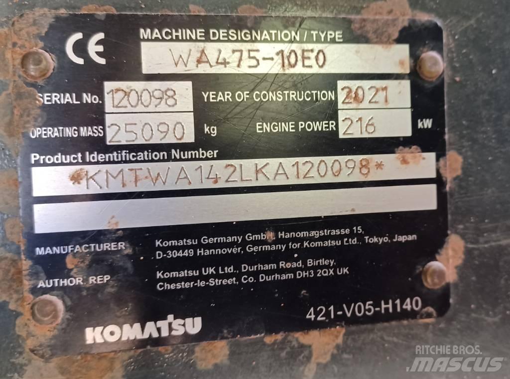 Komatsu WA 475-10E0 Φορτωτές με λάστιχα (Τροχοφόροι)