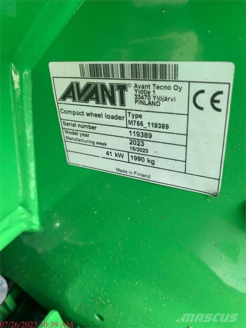 Avant 755I Φορτωτές με λάστιχα (Τροχοφόροι)