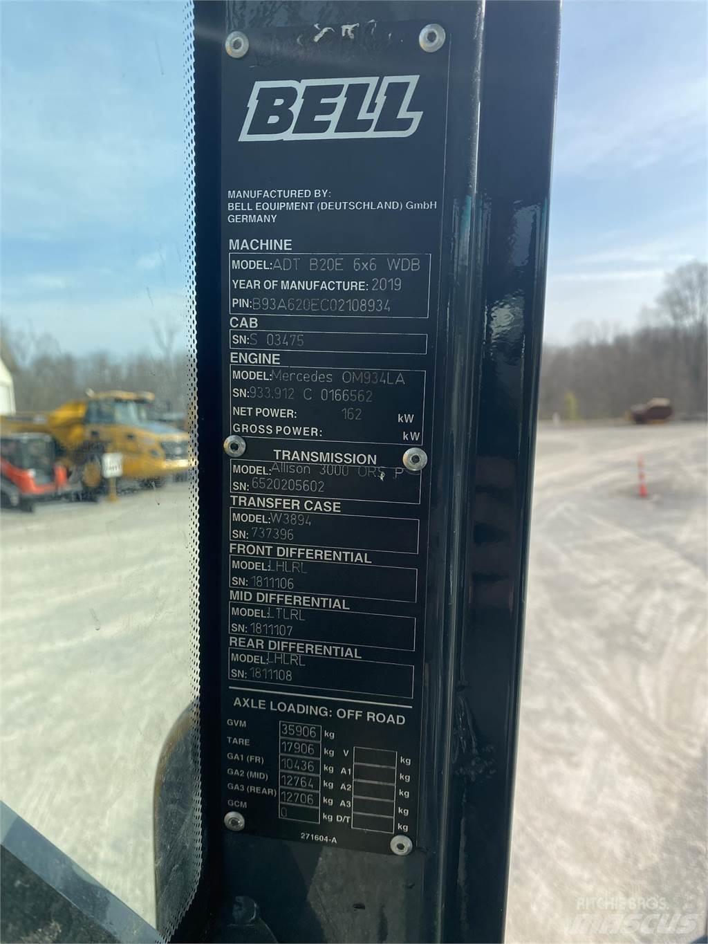 Bell B20E Σπαστό Dump Truck ADT