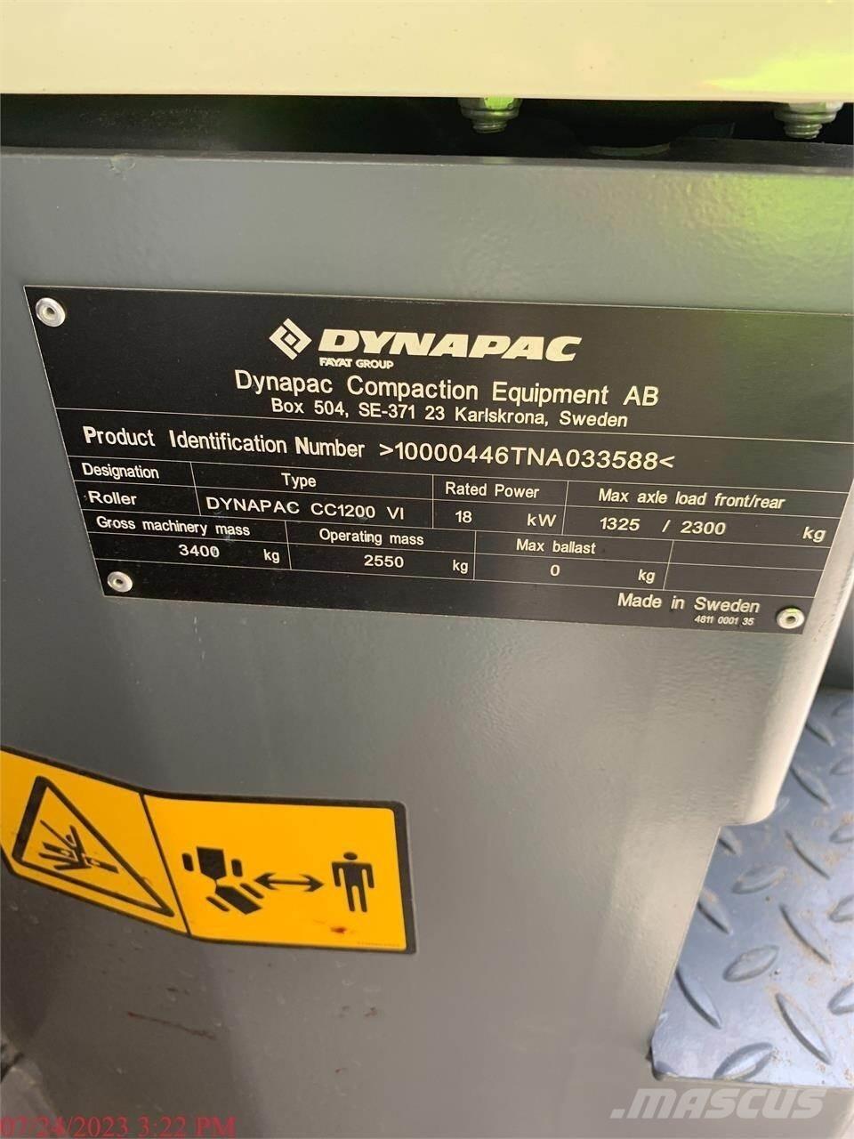 Dynapac CC1200 VI Οδοστρωτήρες διπλού κυλίνδρου
