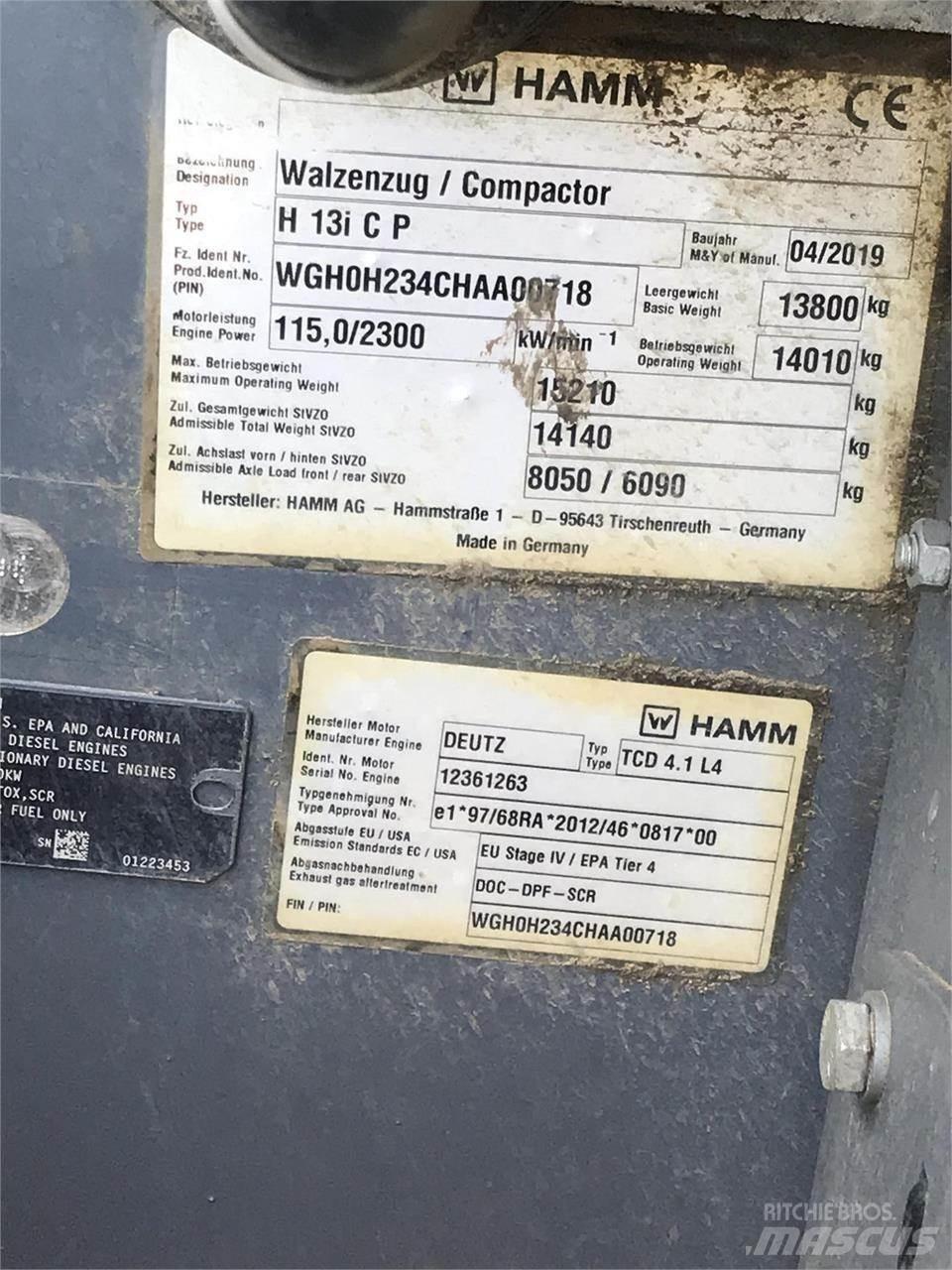 Hamm H13ICP Κύλινδροι συμπίεσης αποβλήτων