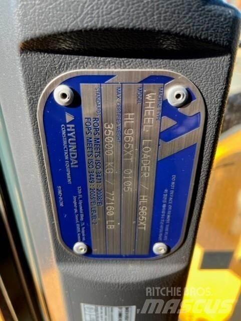 Hyundai HL965XT Φορτωτές με λάστιχα (Τροχοφόροι)