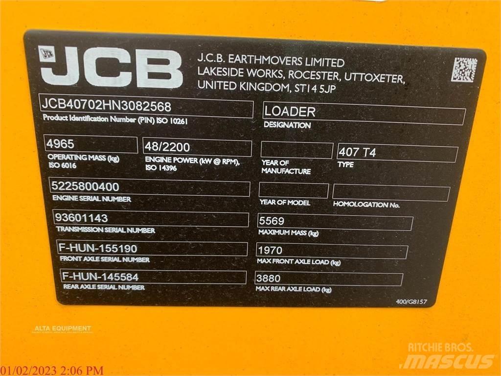 JCB 407B Φορτωτές με λάστιχα (Τροχοφόροι)