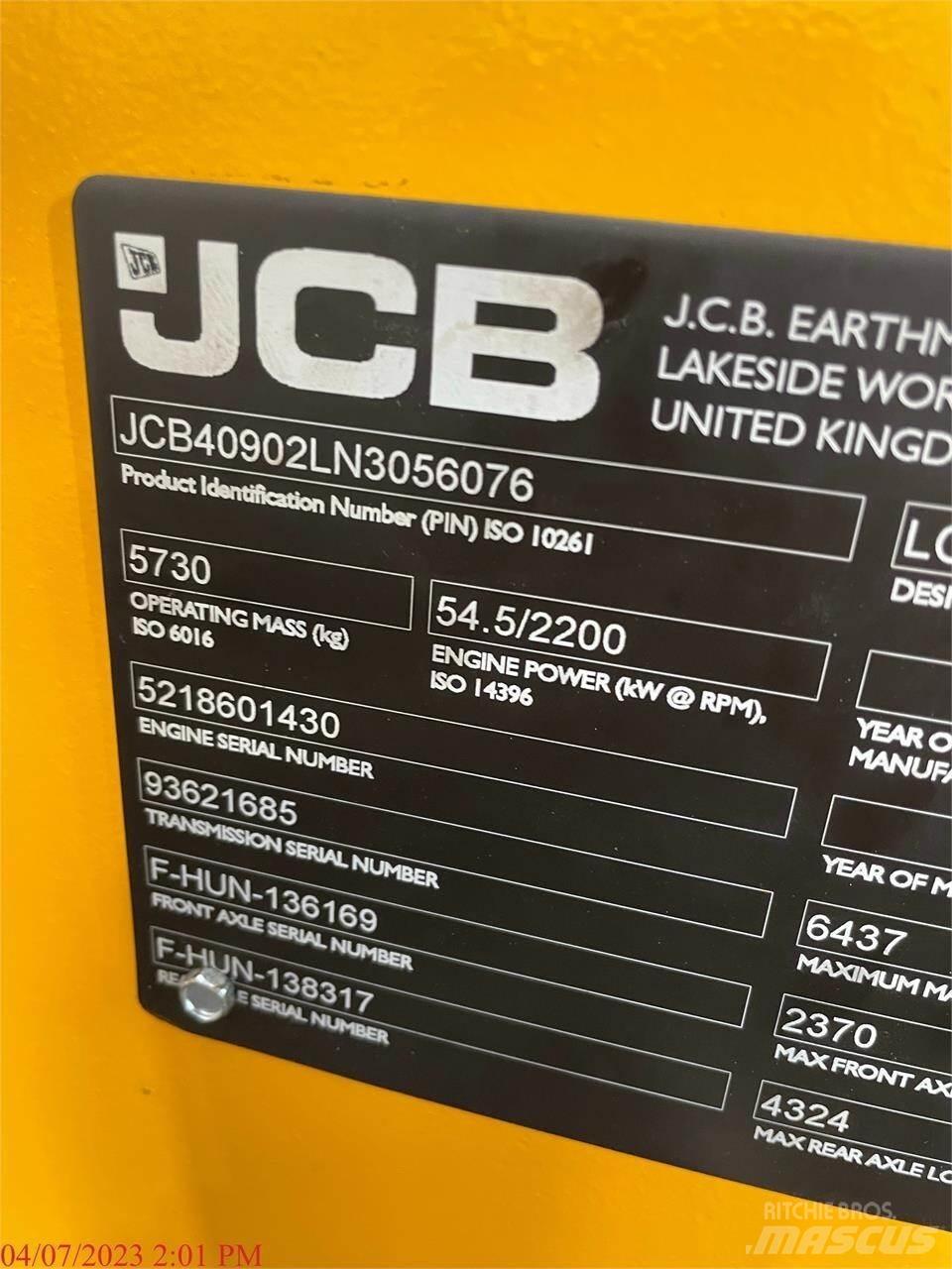 JCB 409 Φορτωτές με λάστιχα (Τροχοφόροι)