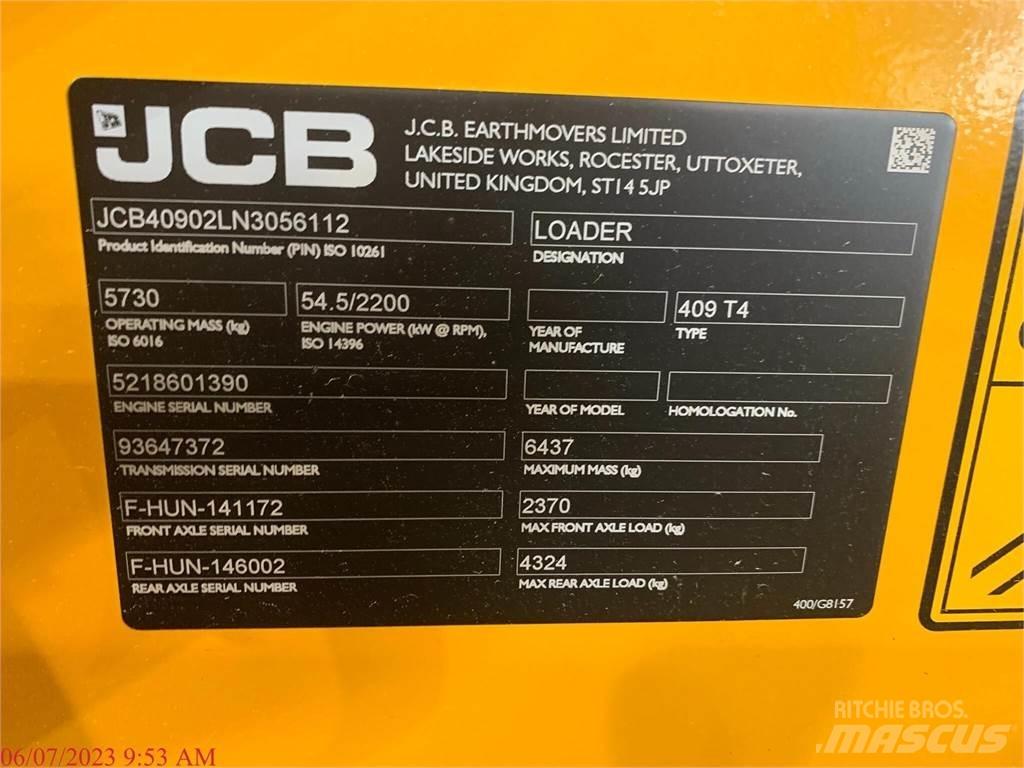 JCB 409 Φορτωτές με λάστιχα (Τροχοφόροι)