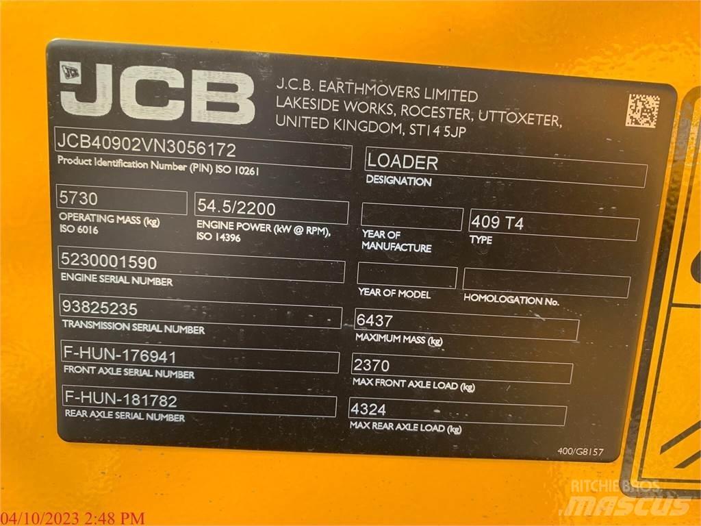 JCB 409 Φορτωτές με λάστιχα (Τροχοφόροι)