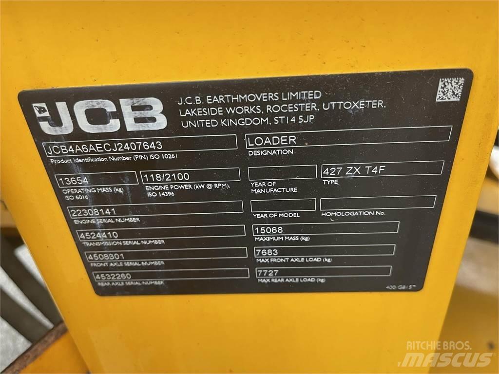 JCB 427ZX Φορτωτές με λάστιχα (Τροχοφόροι)