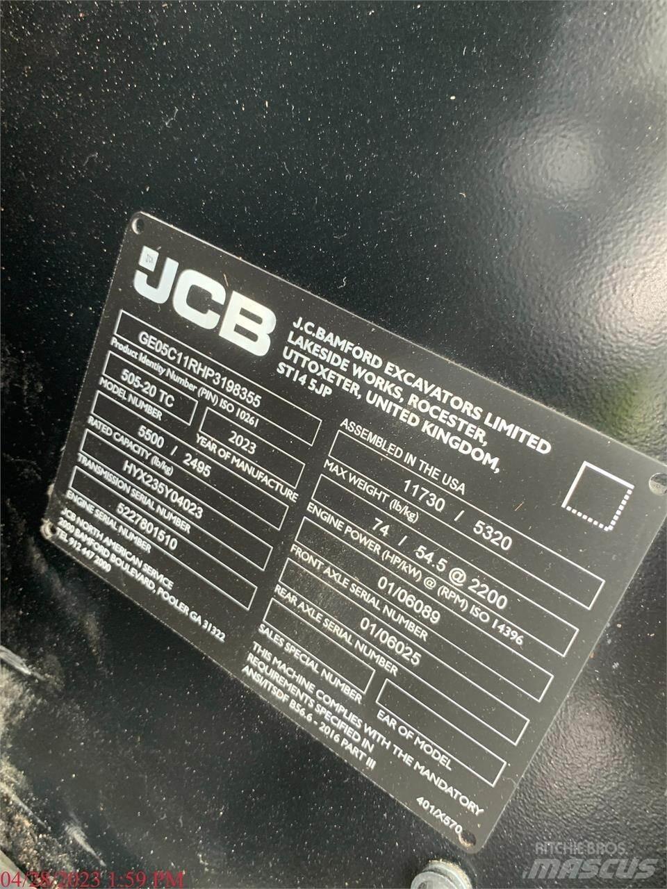JCB 505-20TC Τηλεσκοπικοί ανυψωτές