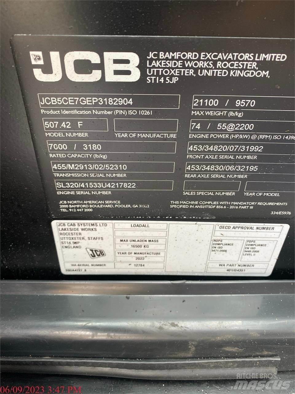JCB 507-42 Τηλεσκοπικοί ανυψωτές