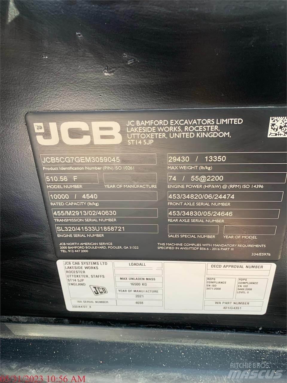JCB 510-56 Τηλεσκοπικοί ανυψωτές