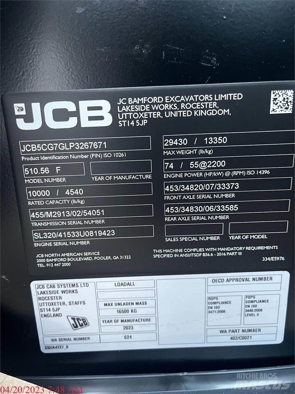 JCB 510-56 Τηλεσκοπικοί ανυψωτές