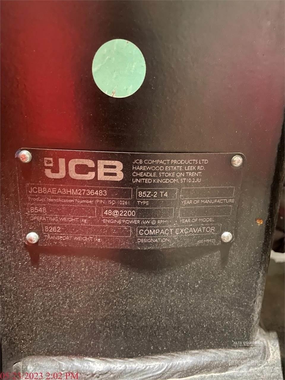 JCB 85Z-2 Εκσκαφείς με ερπύστριες