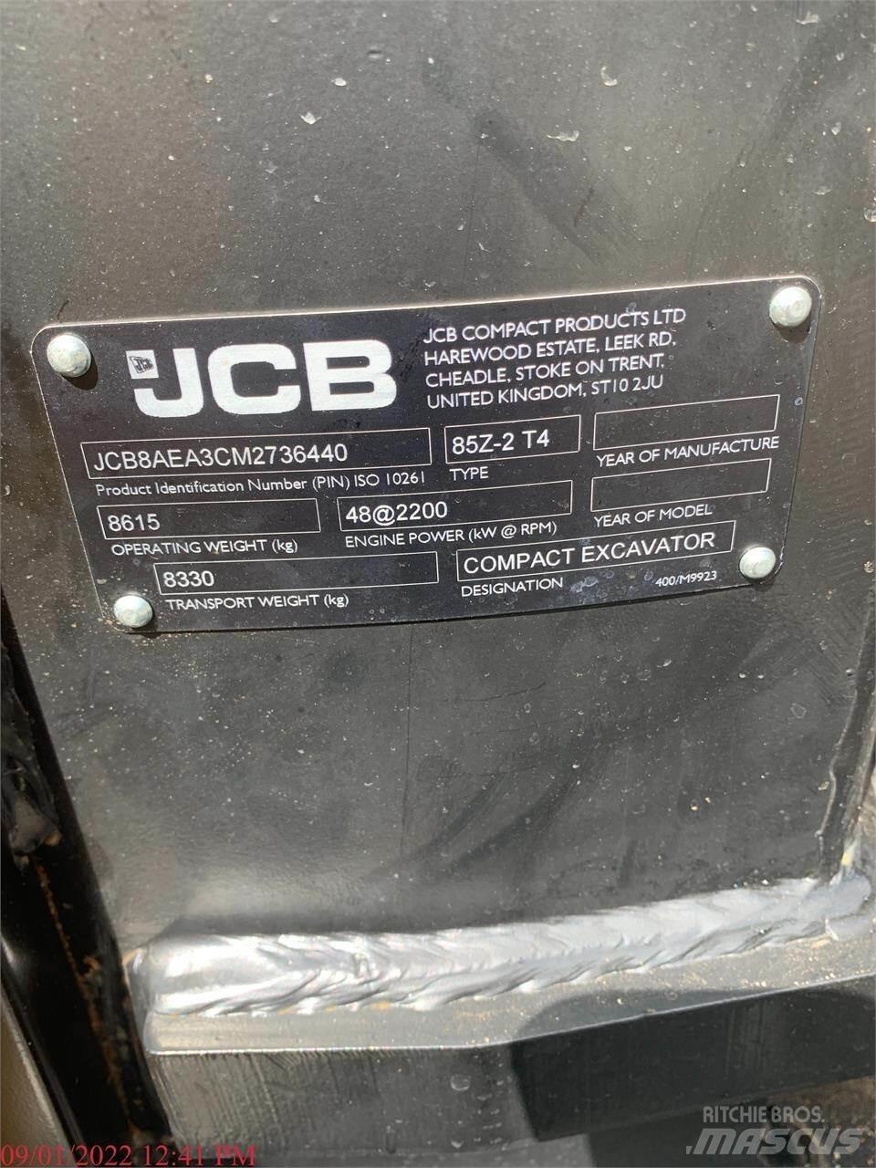 JCB 85Z-2 Εκσκαφείς με ερπύστριες