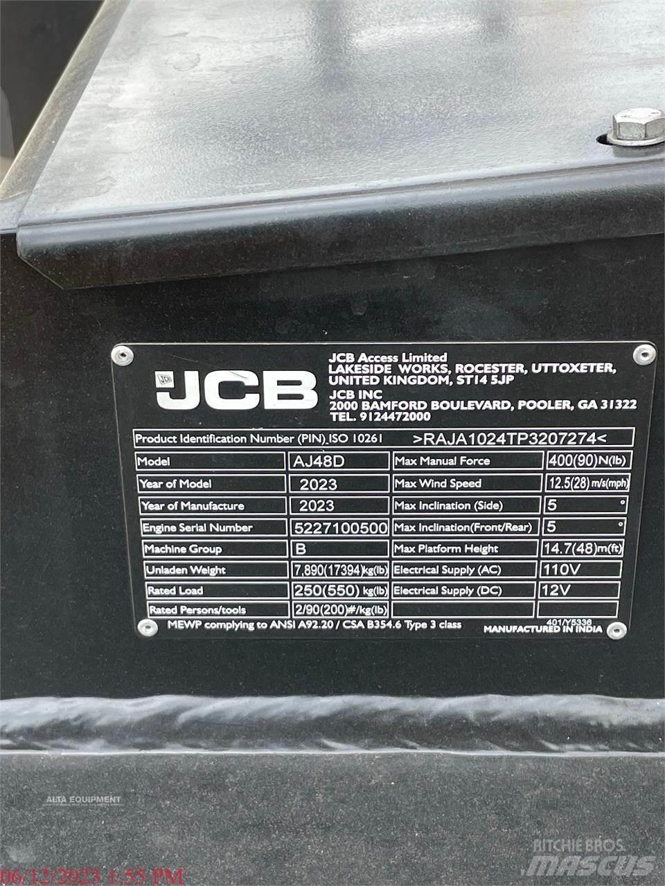 JCB AJ48D Ανυψωτήρες με αρθρωτό βραχίονα