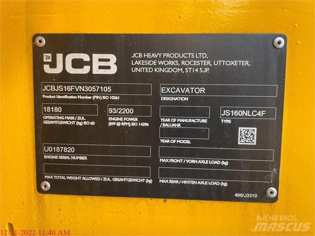 JCB JS160 Εκσκαφείς με ερπύστριες