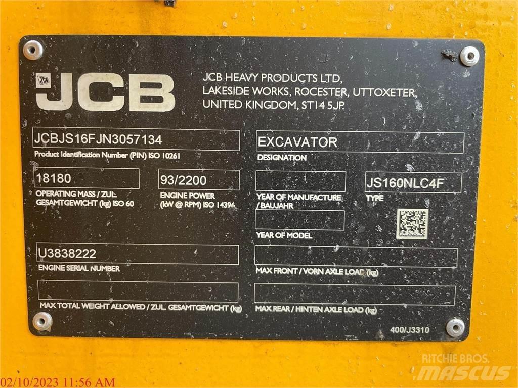 JCB JS160 Εκσκαφείς με ερπύστριες