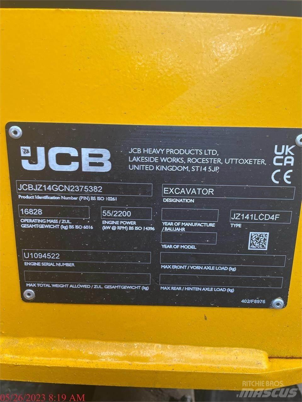 JCB JZ141 LC Εκσκαφείς με ερπύστριες