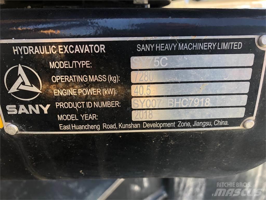 Sany SY75C Εκσκαφείς με ερπύστριες
