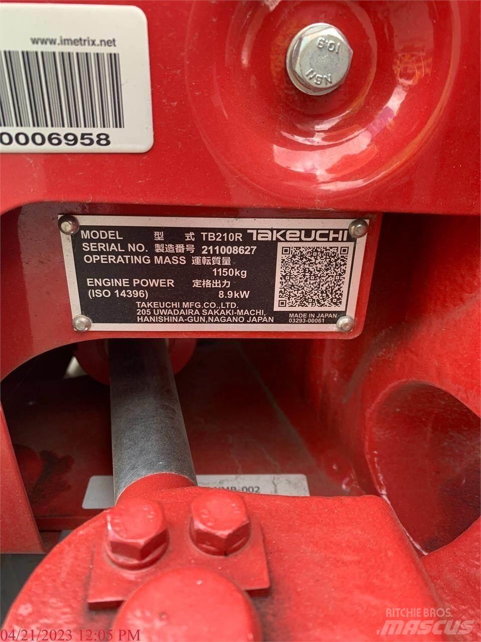 Takeuchi TB210R Εκσκαφάκι (διαβολάκι) < 7t