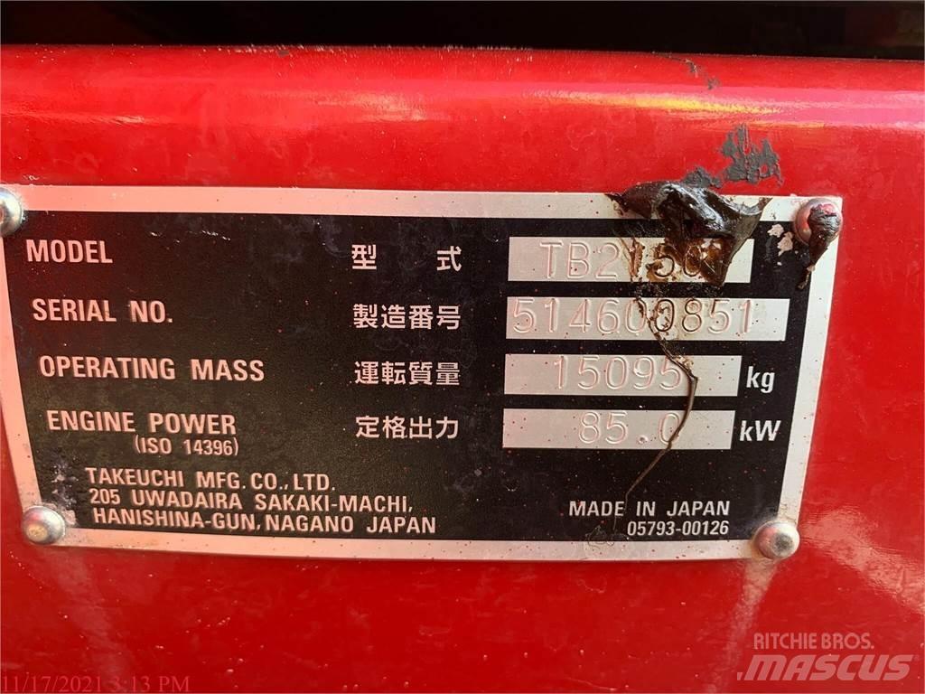 Takeuchi TB2150 Εκσκαφείς με ερπύστριες